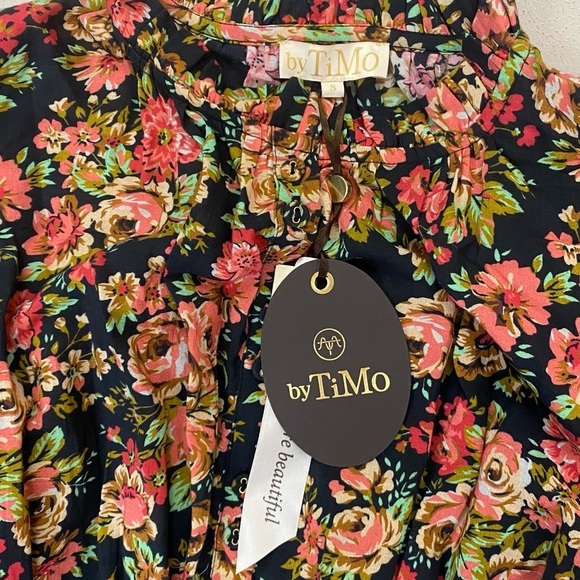 byTiMo Bohemian Floral Print Minidress in Autumnrose Size S - Picture 6 of 12